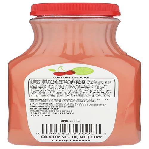 Whole Foods Market Cherry Limeade, 12 Fl Oz
