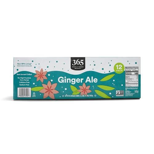 Whole Foods Market, Ginger Ale Cans, 12 Fl Oz (Pack Of 12)