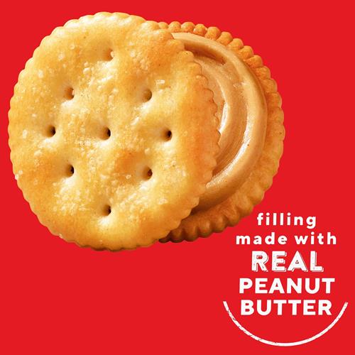 Ritz Peanut Butter Sandwich Crackers, Lunch Snacks, 20 Snack Packs (6 Crackers Per Pack)