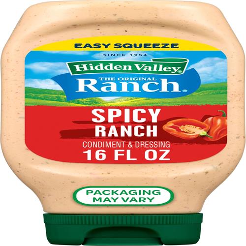 Hidden Valley Spicy Ranch Condiment And Dressing, Easy Squeeze Bottle, 16 Fl Oz (Package May Vary)