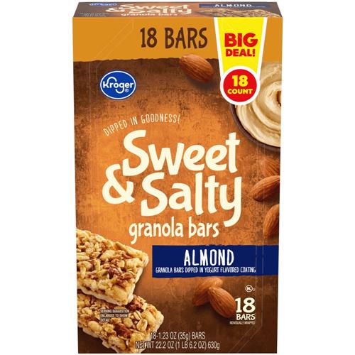 Kroger Sweet & Salty Almond Granola Bars 18 ct