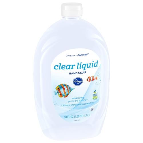 Kroger Clear Antibacterial Liquid Hand Soap Refill 50 fl oz
