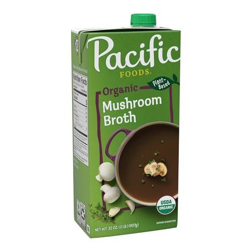 Pacific Foods Organic Mushroom Broth, 32 Oz Carton