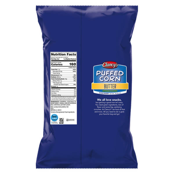 Clancy's Butter Puffed Corn, 5 oz