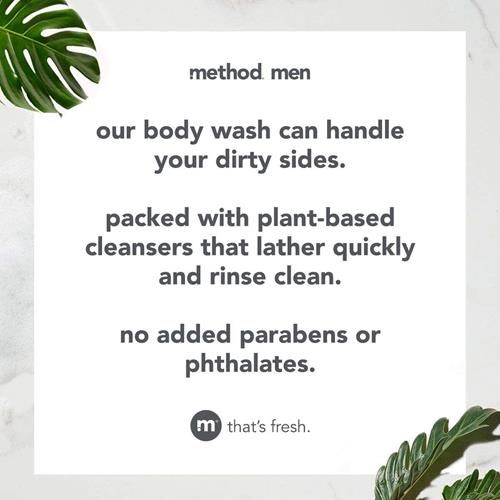 Method Men, Juniper + Sage Body Wash, Paraben And Phthalate Free, 18 Fl Oz (Pack Of 1)