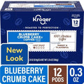 Kroger Blueberry Crumb Cake Medium Roast Coffee Pods 12 ct