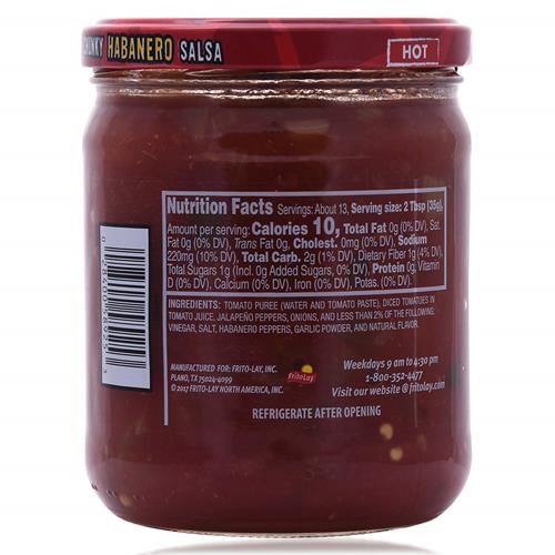 Tostitos - Dips Hot Chunky Habanero Salsa, 15.5 Ounce, Red