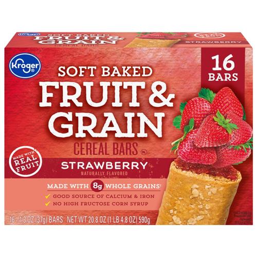 Kroger Fruit & Grain Strawberry Breakfast Bars 16 ct