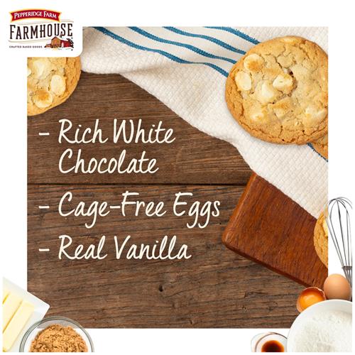 Pepperidge Farm Farmhouse Thin & Crispy White Chocolate Chip Cookies, 6.9 Oz Bag