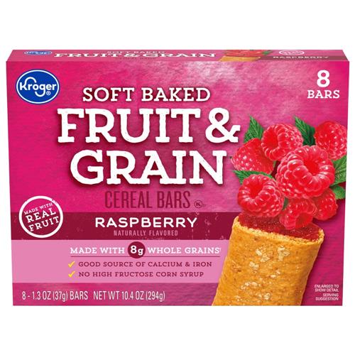 Kroger Fruit & Grain Raspberry Breakfast Bars 8 ct