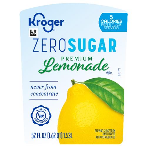 Kroger Zero Sugar Lemonade 52 fl oz