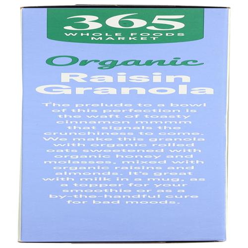 Whole Foods Market Organic Raisin Granola, 17 Oz