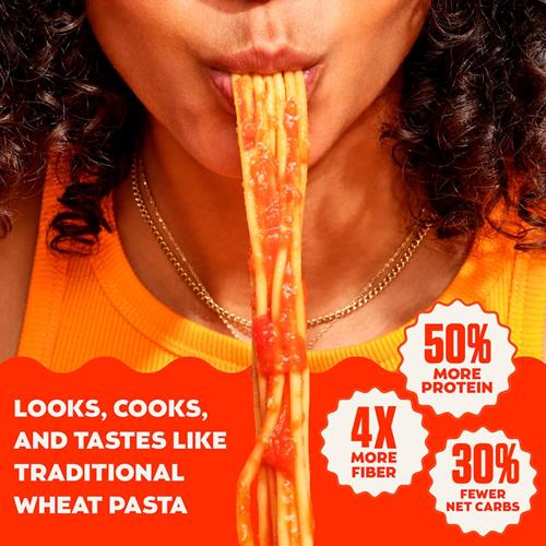 Banza Spaghetti Pasta From Chickpeas - Gluten Free, High Protein, And Lower Carb Protein Spaghetti Chickpea Pasta - 8Oz