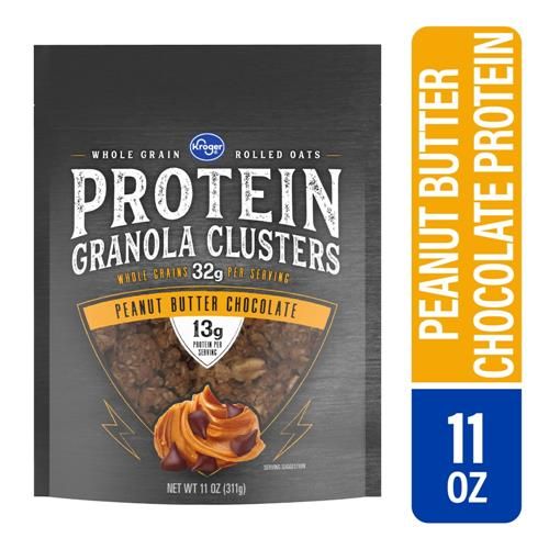 Kroger Peanut Butter Chocolate Protein Granola Cereal Clusters 11 oz