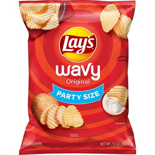 Lays Potato Chips, Wavy, 13 Oz