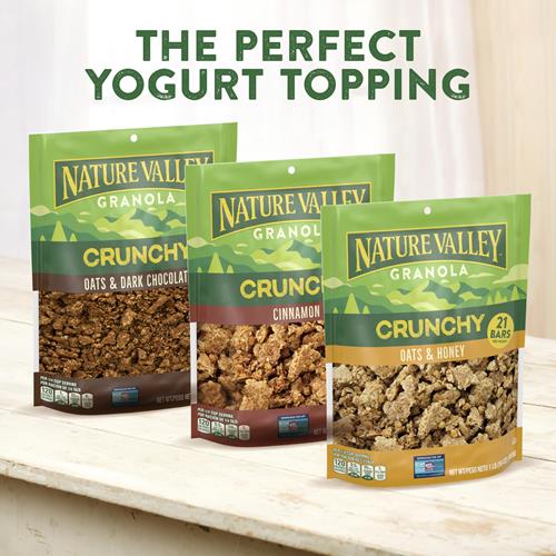 Nature Valley Crunchy Granola, Oats And Honey Granola, Resealable Snack Pouch, 16 Oz