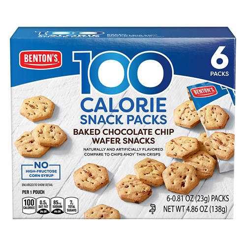 Benton's Chocolate Chip 100 Calorie Snack Packs, 6 count - 4.86 oz