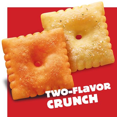 Cheez-It Duoz Baked Snack Crackers, Lunch Snacks, Sharp Cheddar And Parmesan, 12.4Oz Box (1 Box)