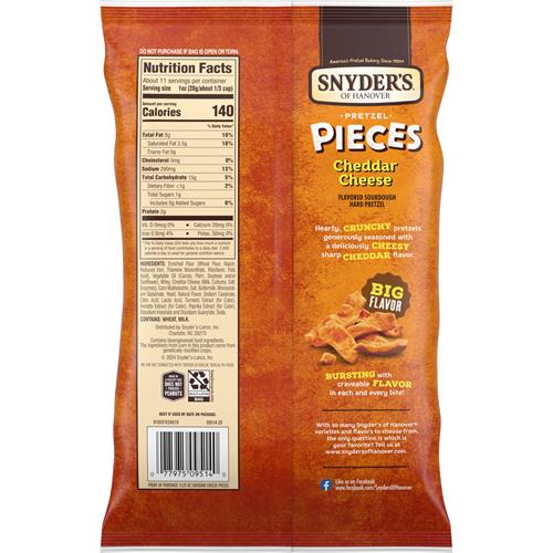 Snyders Of Hanover Pretzel Pieces, Cheddar Cheese, 11.25 Oz