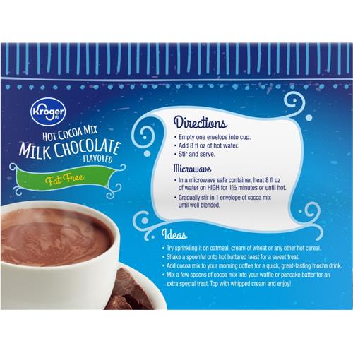 Kroger Fat Free Milk Chocolate Hot Cocoa Mix 8 ct / 7.9 oz
