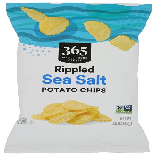 Rippled Sea Salt Potato Chips, 1.5 Ounce
