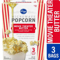 Kroger Movie Theater Butter Microwave Popcorn 3 ct / 2.7 oz