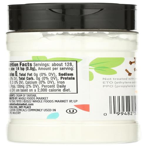 Whole Foods Market, Cream Of Tartar, 3.62 Ounce