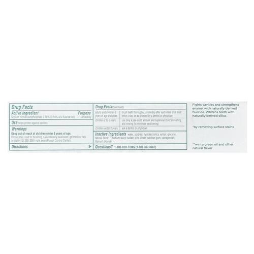Toms Of Maine Whole Care Natural Toothpaste With Fluoride, Wintermint, 4 Oz. (Packaging May Vary)