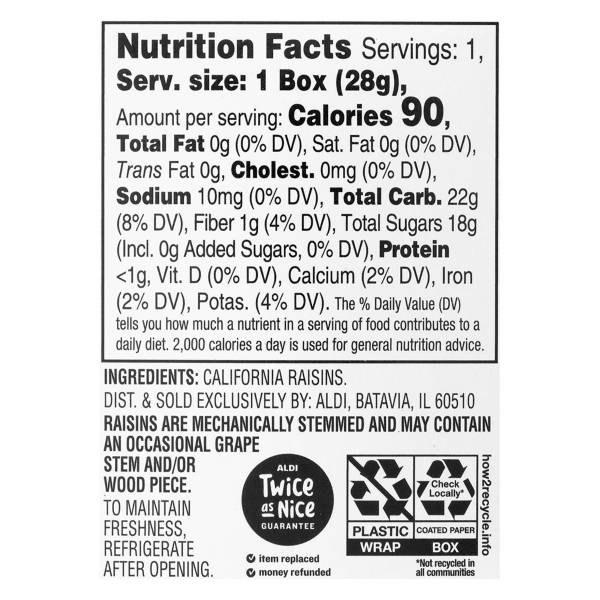 Southern Grove California Raisin Boxes, 6 count