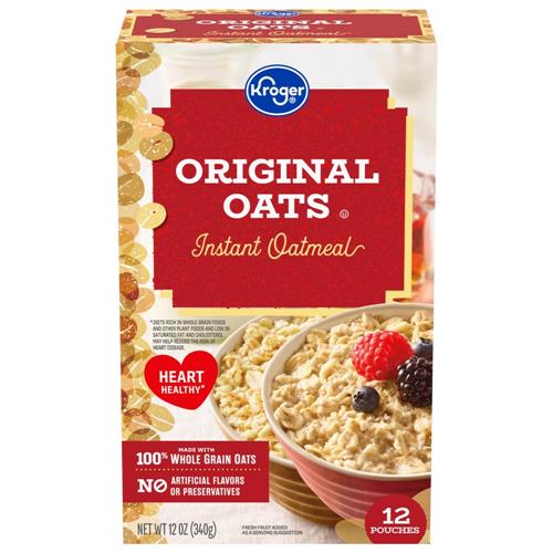 Kroger Original Instant Oatmeal 12 ct
