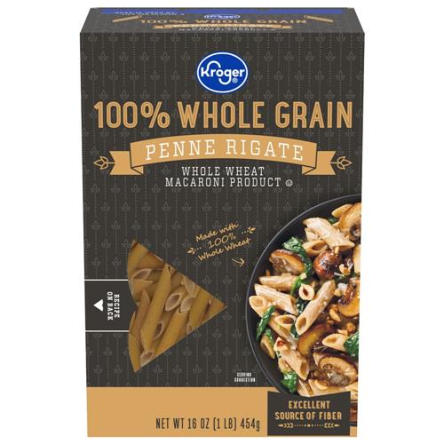 Kroger 100% Whole Grain Penne Rigate Pasta 16 oz