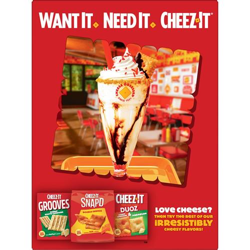 Cheez-It Cheese Crackers, Baked Snack Crackers, Lunch Snacks, White Cheddar, 12.4Oz Box (1 Box)