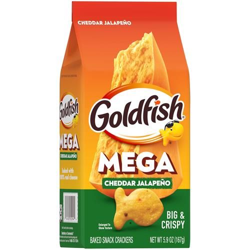 Goldfish Mega Bites, Cheddar Jalapeno Crackers, 5.9 Oz Bag