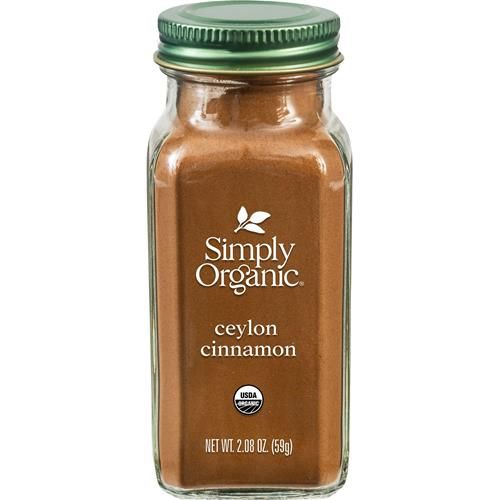 Simply Organic Ceylon Ground Cinnamon, 2.08 Ounce, Non-Gmo Organic Cinnamon Powder
