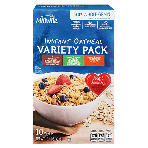 Millville Variety Pack Instant Oatmeal, 10 count - 15.1 oz