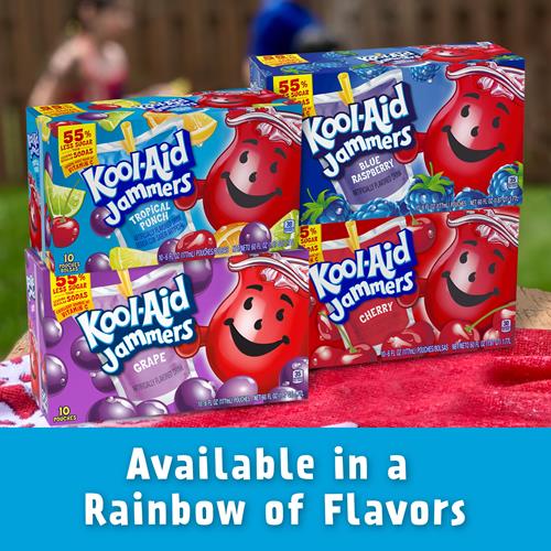 Kool-Aid Jammers Tropical Punch Flavored Drink, 10 Ct Box, 6 Fl Oz Pouches