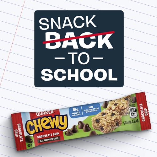 Quaker Chewy Granola Bar Chocolate Chip Granola Bars, 0.84 Oz, 8 Ct
