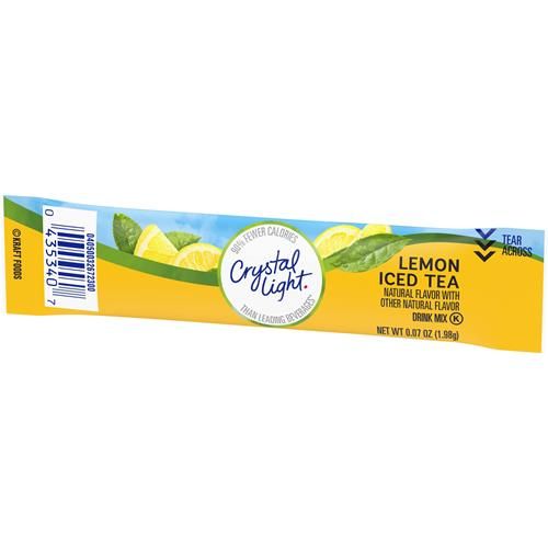 Crystal Light Sugar-Free Lemon Iced Tea On-The-Go Powdered Drink Mix 10 Count, Pack Of 1