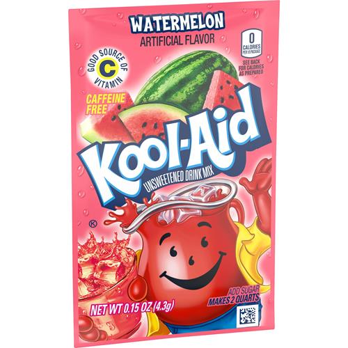 Kool-Aid Unsweetened Watermelon Powdered Soft Drink Mix, 0.15 Oz Packet