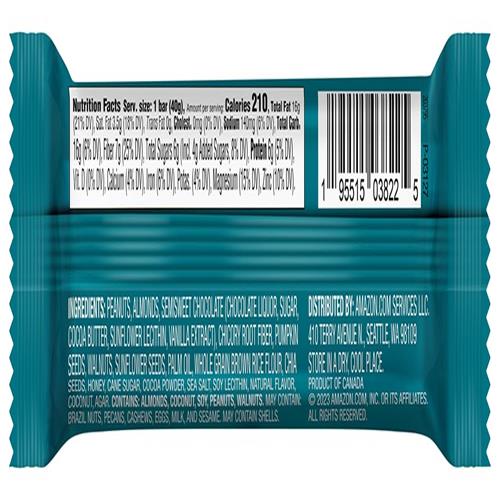 Aplenty Dark Chocolate & Sea Salt Nut Bar, 6 Count