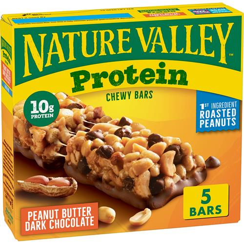 Nature Valley Chewy Granola Bars, Protein, Peanut Butter Dark Chocolate, 5 Bars, 7.1 Oz