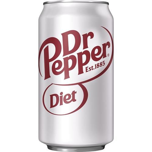 Diet Dr Pepper Soda, 12 Fl Oz Cans, 12 Pack