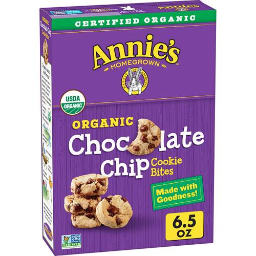 Annies Chocolate Chip Organic Cookie Bites, 6.5 Oz
