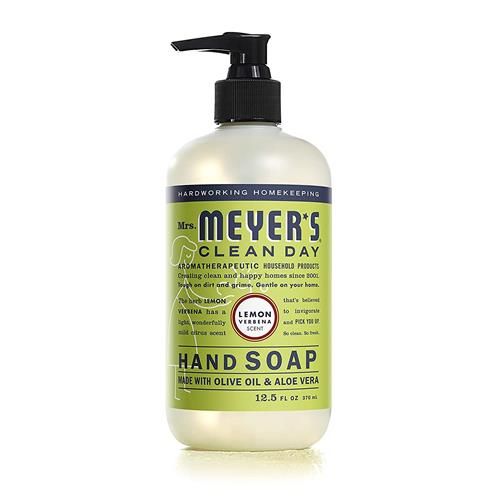 Mrs. Meyers Clean Day Liquid Hand Soap, Cruelty Free And Biodegradable Formula, Lemon Verbena Scent, 12.5 Oz
