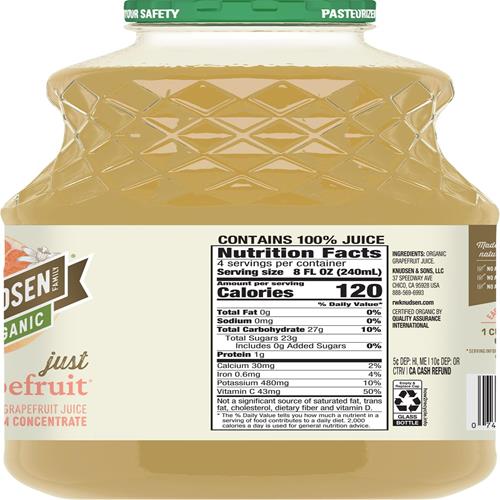 R.W. Knudsen, Organic Grapefruit Juice, 32 Fl Oz