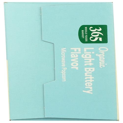 Whole Foods Market Organic Light Butter Microwave Popcorn, 9 Oz