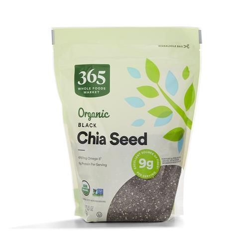 Whole Foods Market, Organic Black Chia Seeds, 15 Ounce