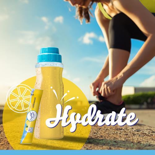 Crystal Light Lemonade Naturally Flavored Powdered Drink Mix, 10 Ct On-The-Go-Packets