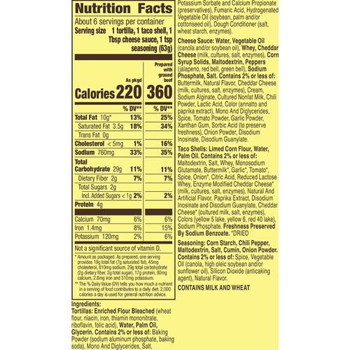 Old El Paso Stacked Queso Crunch Taco Kit, 6-Count, 13.25 Oz.