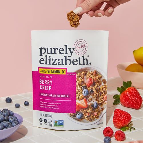 Purely Elizabeth, Berry Crisp, Ancient Grain Granola With Vitamin D, Gluten-Free (8Oz Bag)